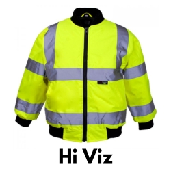 Hi-Vis Classic Bomber Jacket Yellow (Clearance) - WorkwearRus